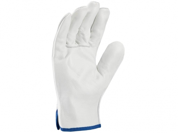 Pracovné rukavice INDY sú celokožené, dlaň aj chrbát sú zhotovené z kvalitnej hovädzej lícovky