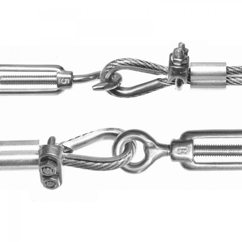 Lanové svorky DIN 741 sú vyrobené z pozinkovanej uhlíkovej ocele. Rozmery svoriek sú určené priemerom lana, na ktoré sa majú upnúť.