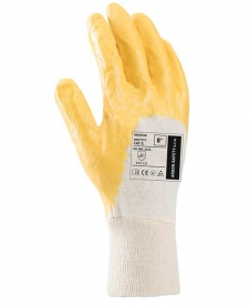 Pracovné rukavice HOUSTON máčané v nitrile žlté