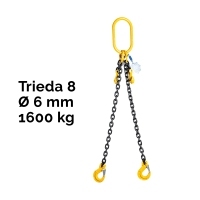 Reťazový záves, oko-2 hák, skracovač, Nosnosť 1600/1120 kg, G8-6, Certifikát, ČŽ